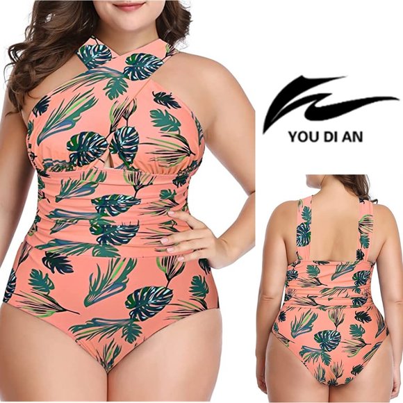 W YOU DI AN One Piece Front Cross Backless Swimsuit  🏊  NEW WITH TAGS! - Picture 1 of 11